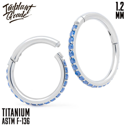 Кольцо-кликер Twilight Blue 1.2 мм (16 G) фото 2