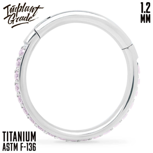 Кольцо-кликер Twilight Pink 1.2 мм (16 G) фото 3