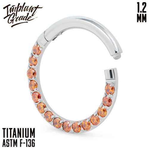 Кольцо-кликер Side Orange 1.2 мм (16 G) фото 3