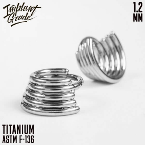 Кольцо-кликер 5 колец 1.2 мм (16 G) фото 2