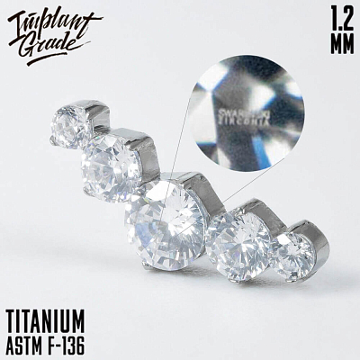 Накрутка-кластер 5K Crystal vol.2 Swarovski 1.2 мм