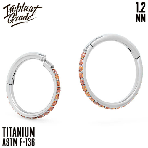 Кольцо-кликер Twilight Orange 1.2 мм (16 G) фото 2