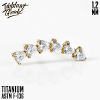 Накрутка-кластер Line Heart Gold 1.2 мм