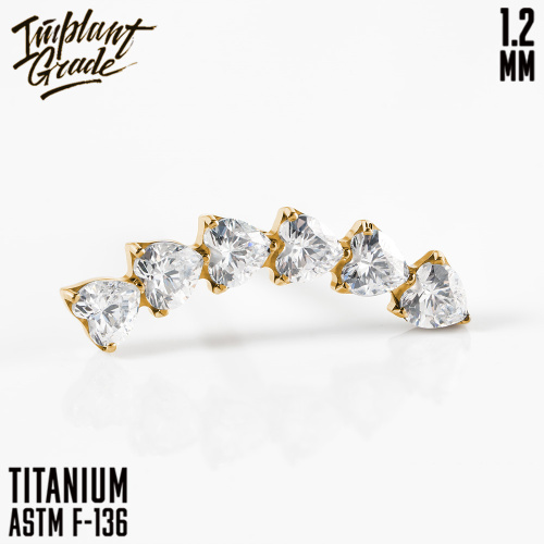 Накрутка-кластер Line Heart Gold 1.2 мм