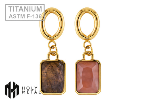 Подвеска из титана с камнем Rhodoсhrosite Gold