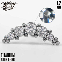 Накрутка-кластер Crystalline Swarovski CZ 1.2 мм