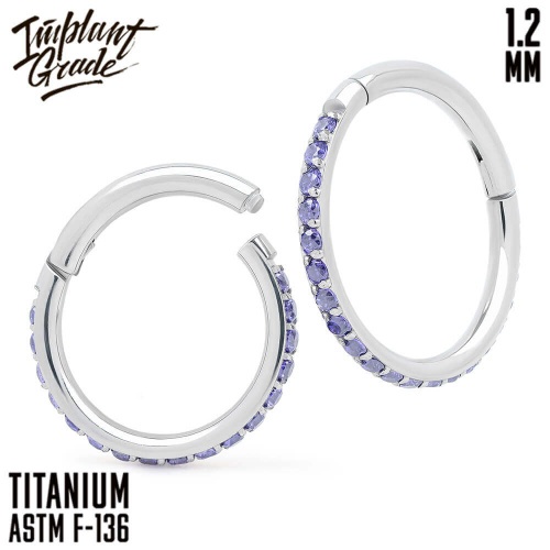Кольцо-кликер Twilight Amethyst 1.2 мм (16 G) фото 2