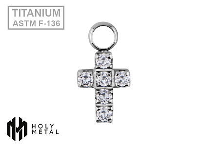 Подвеска из титана Diamond Cross