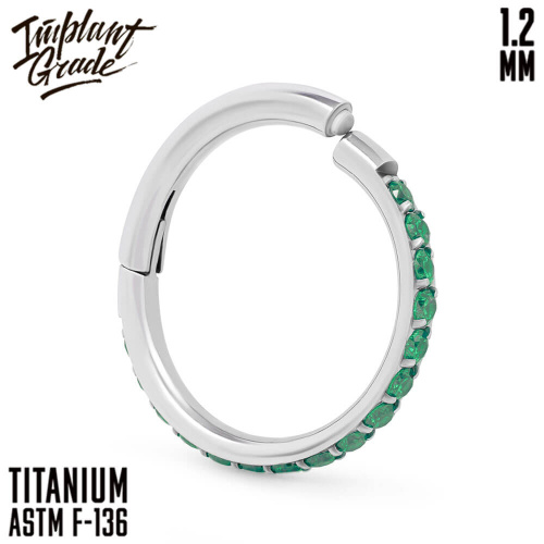 Кольцо-кликер Twilight Green 1.2 мм (16 G) фото 3