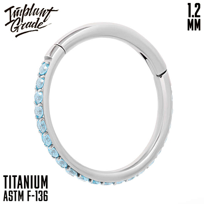 Кольцо-кликер Twilight Light Sapphire 1.2 мм (16 G)