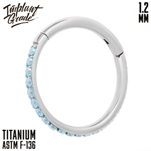 Кольцо-кликер Twilight Light Sapphire 1.2 мм (16 G)