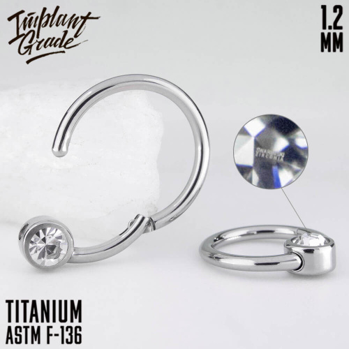 Кольцо-кликер Shine 1.2 мм (16 G) фото 2