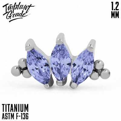 Накрутка-кластер Marquise vol.2 Bead Tanzanite 1.2 мм
