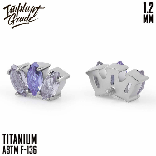 Накрутка-кластер Marquise Violet 1.2 мм фото 2