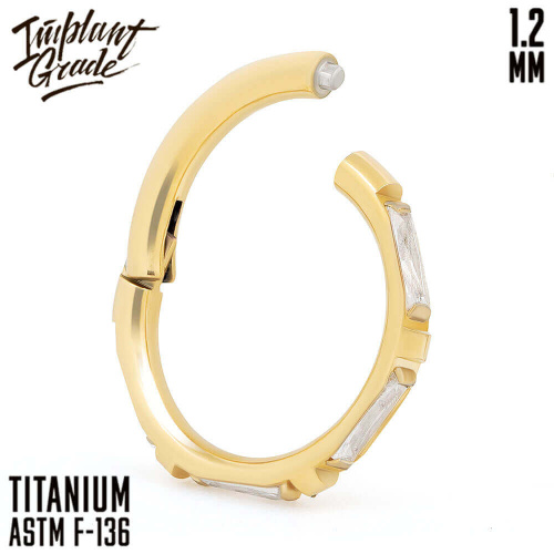 Кольцо-кликер Eveline Gold 1.2 мм (16 G) фото 3