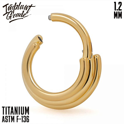 Кольцо-кликер Trio Gold 1.2 (16 G)