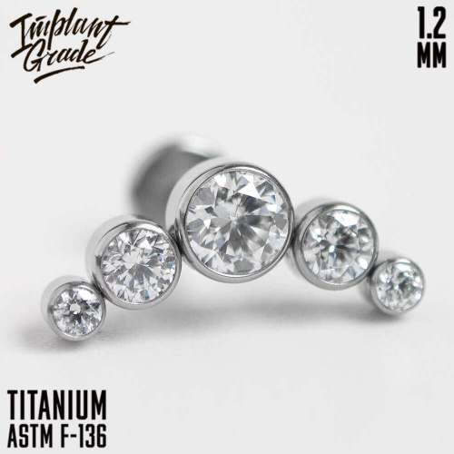 Накрутка-кластер 5K Crystal Swarovski 1.2 мм фото 3