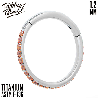 Кольцо-кликер Twilight Orange 1.2 мм (16 G)