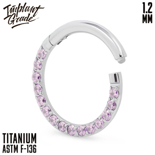 Кольцо-кликер Side Pink 1.2 мм (16 G) фото 3