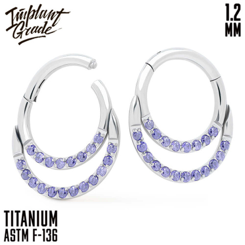 Кольцо-кликер Duo Amethyst 1.2 (16G) фото 2
