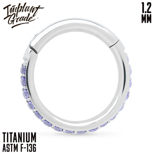 Кольцо-кликер Twilight Amethyst 1.2 мм (16 G) фото 3
