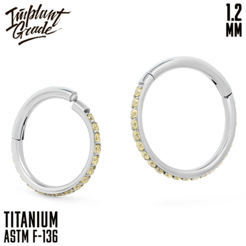 Кольцо-кликер Twilight Yellow 1.2 мм (16 G) фото 2