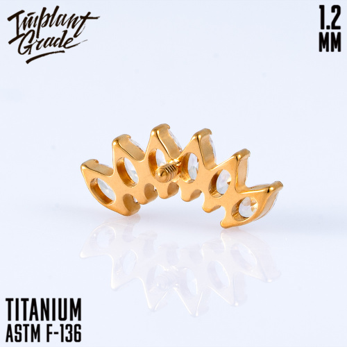 Накрутка-кластер 6K Marquise mini Gold 1.2 мм фото 2