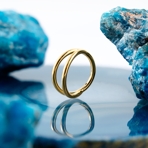 Кольцо-кликер Simple Smile Gold 1.2 мм фото 3